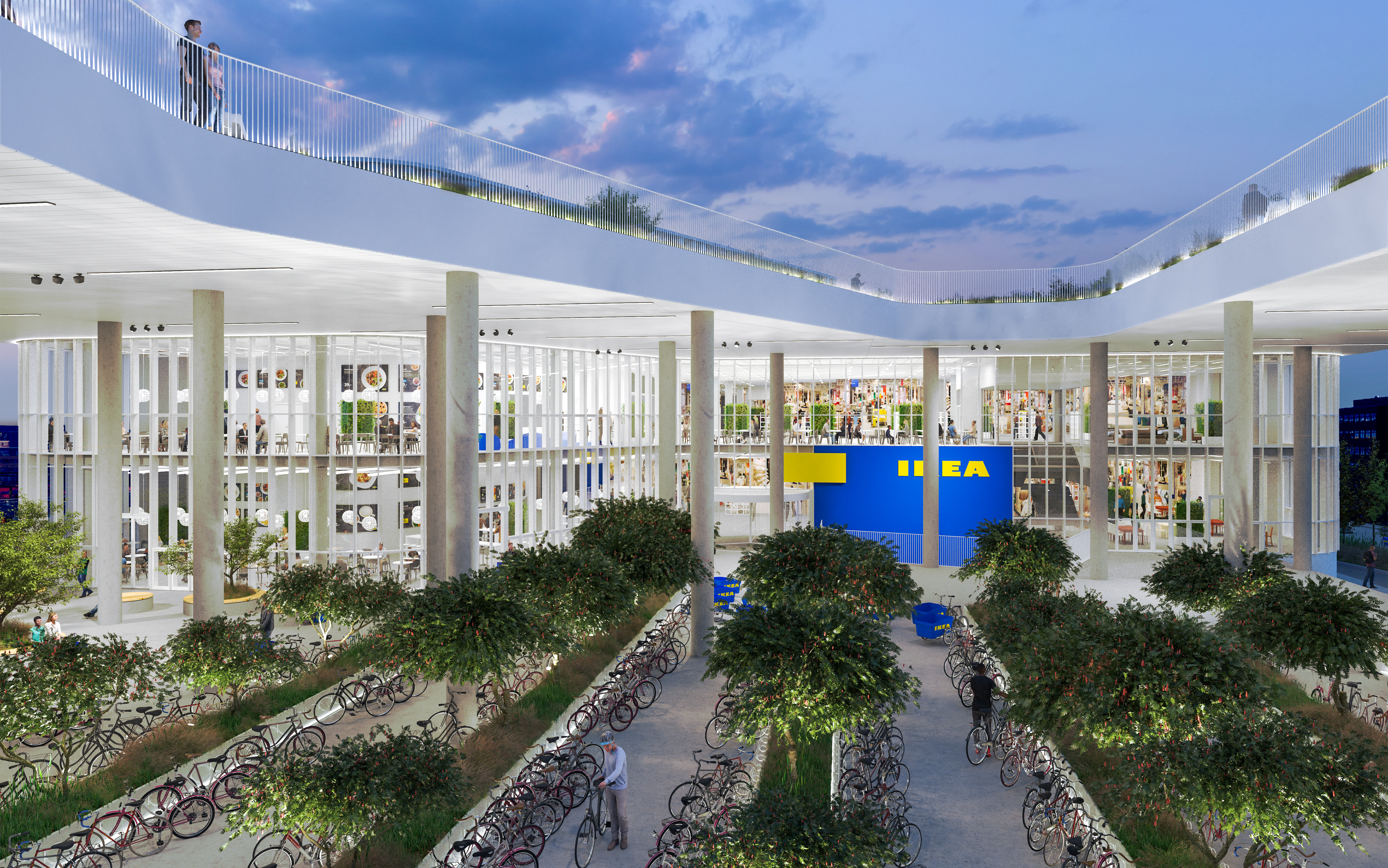 イケア　オープンワールドルーブ　 This IKEA store has created an entirely new public park in Copenhagen